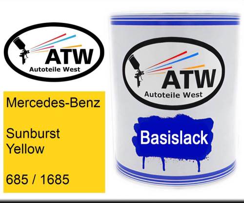 Mercedes-Benz, Sunburst Yellow, 685 / 1685: 1L Lackdose, von ATW Autoteile West.